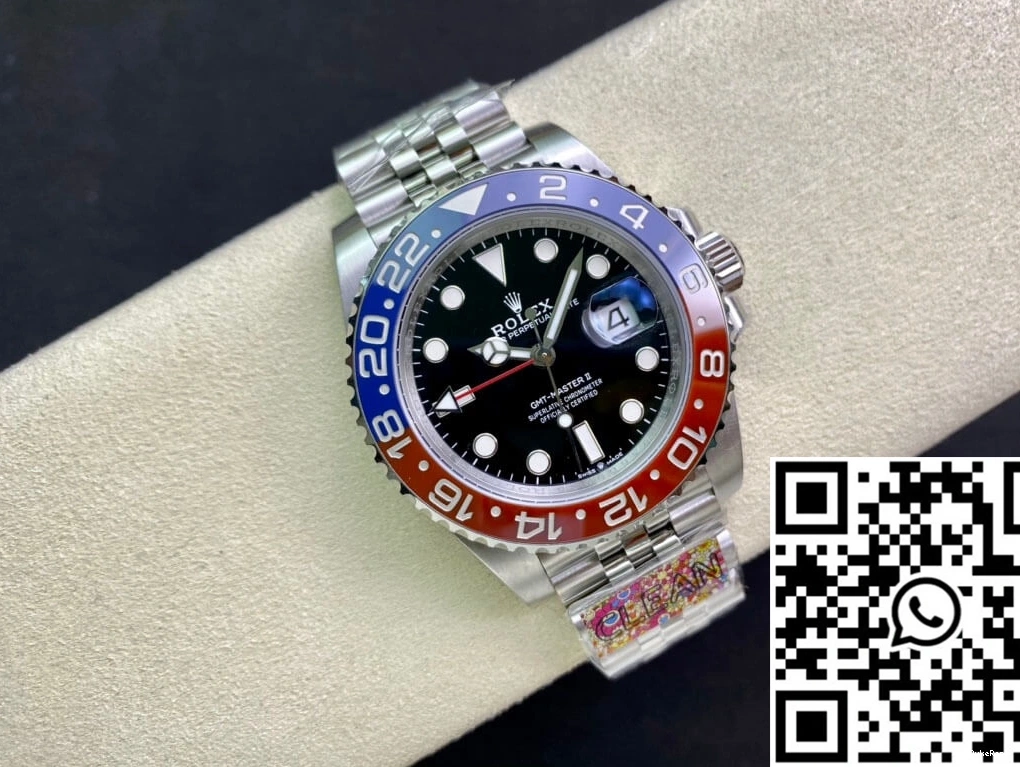 Clean M126710BLRO-0001 Rolex GMT Master Factory Dial II Black 0307